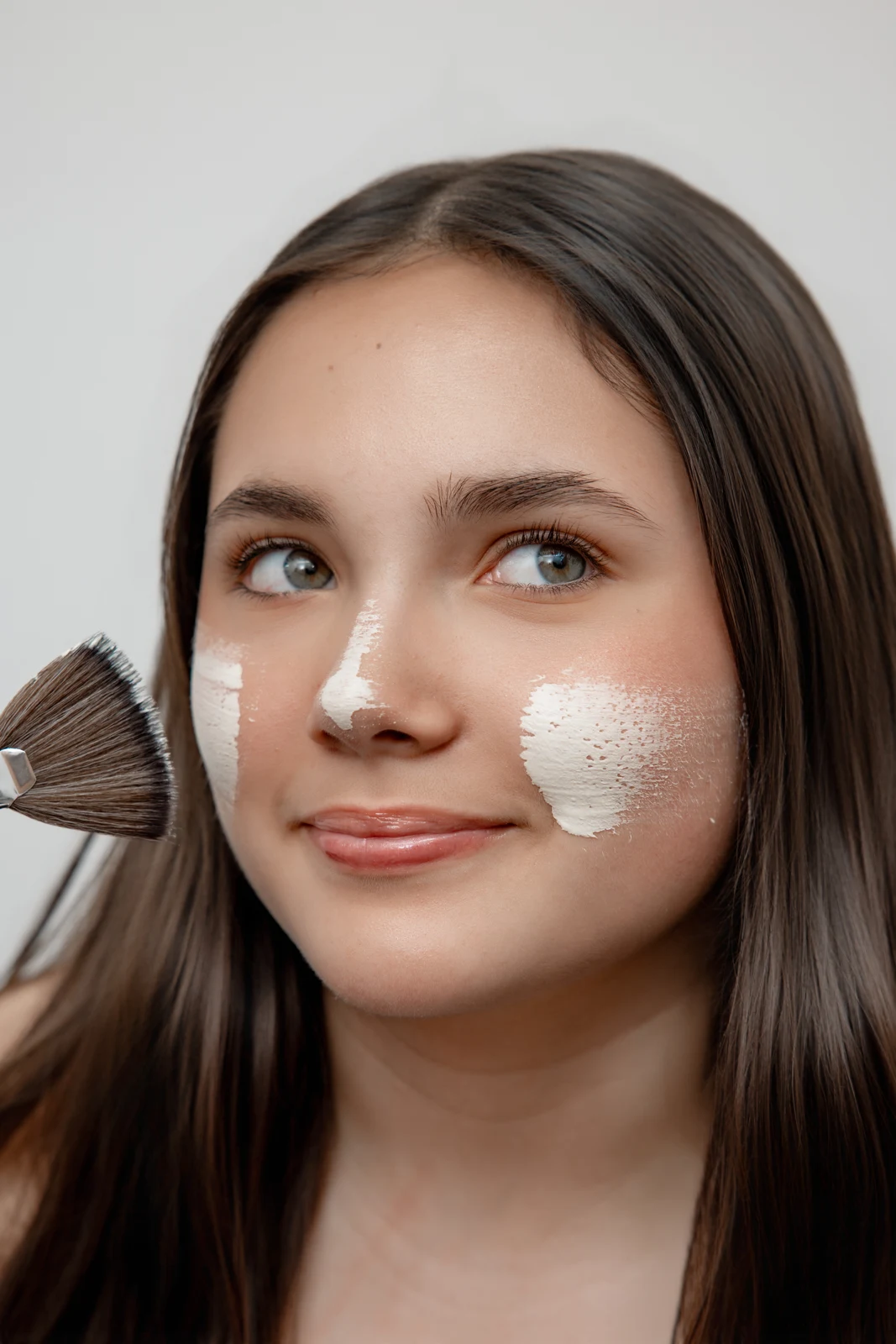 A guest enjoying gentle facial care